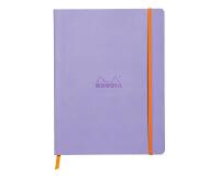 Rhodiarama carnet souple 19x25 cm 160 pages ligné papier ivoire 90g fermeture élastique - Iris
