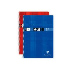 Cahier Travaux Pratiques reliure intégrale A4 80 pages grands carreaux 90 g + uni 125 g - Assortis
