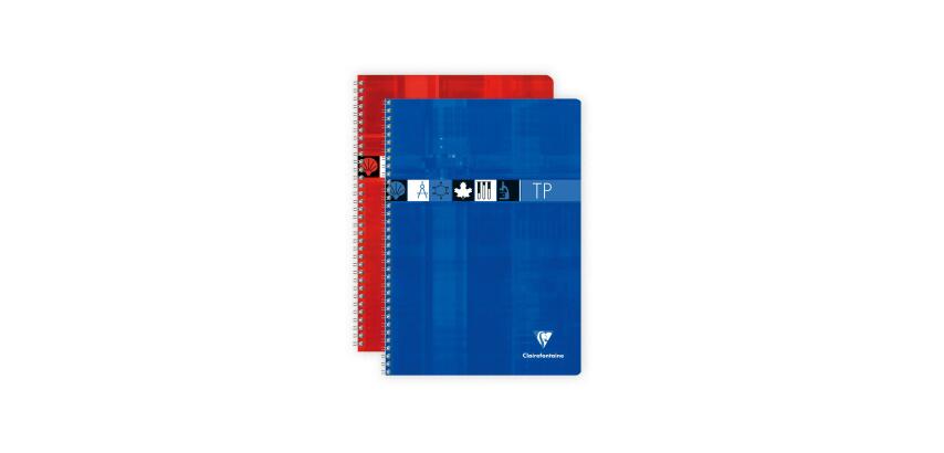 Cahier Travaux Pratiques reliure intégrale A4 80 pages grands carreaux 90 g + uni 125 g - Assortis