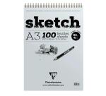 Sketch bloc spiralé 100F A3 90g - Ivoire