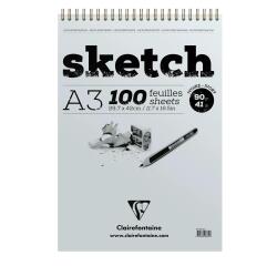 Sketch bloc spiralé 100F A3 90g - Ivoire