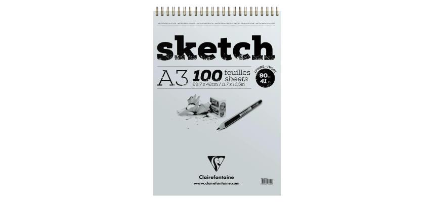 Sketch bloc spiralé 100F A3 90g - Ivoire