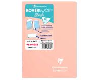 Koverbook Blush cahier piqué A5 96 pages ligné couverture polypropylène opaque bicolore. - Corail/Bleu givré