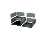 Module de classement Modulodoc set élément de base jumbo Ecoblack - Gris foncé