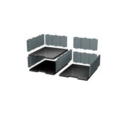 Module de classement Modulodoc set élément de base jumbo Ecoblack - Gris foncé