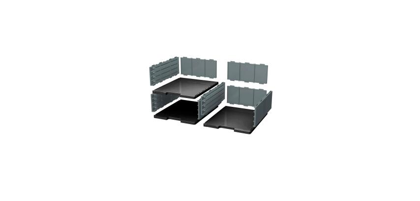 MODULODOC jumbo case set black/m'grey - Dark grey