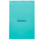 Bloc agrafé Rhodia Couleurs Azur N°20 A4+ 21x31,8 cm - Azur