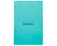 Bloc agrafé Rhodia Couleurs Azur N°20 A4+ 21x31,8 cm - Azur
