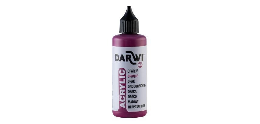 Darwi Flacon de 80 ml de Peinture Acrylique Universelle Opaque - Lie de vin