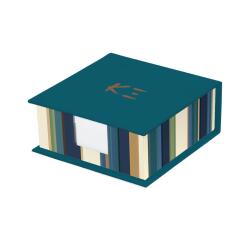 K3 blue, Bloc cube 11x4cm contenant 300 feuillets unis. - Multicolore
