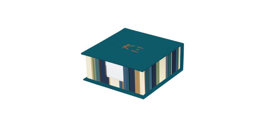K3 blue, Bloc cube 11x4cm contenant 300 feuillets unis. - Multicolore