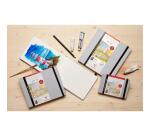 Etival Stitch bound Watercolour Post Cards 300g, 21x14.8cm - Grey