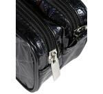 Trousse holographique rectangulaire 2 compartiments 22x7x8 cm, noir - Noir