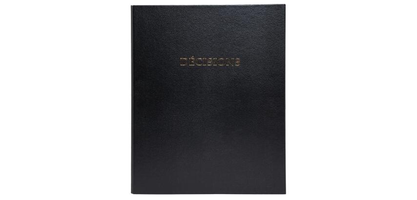 Reliure registre 32x26cm 4 anneaux avec recharges de 100 feuillets - Registre des décisions