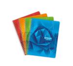 Spiralbuch 17x22 cm, 50 Blatt kariert 70g - Sortiert