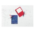 Le Mur des Je t'aime, Carnet reliure intégrale A5 14,8x21 cm, 120 pages, ligné, 3 intercalaires avec 6 poches