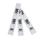 Carnet de 50 tickets vestiaires numérotés de 3 volets (dont 2 volets avec trous) - Format 20x3 cm