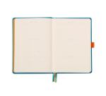 Rhodiarama Goalbook rembordé rigide A5 240 pages dot papier ivoire 90g - Turquoise