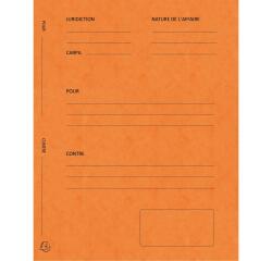 Paquet de 25 dossiers de plaidoirie Pour/Contre carte lustrée 25x32cm - Orange