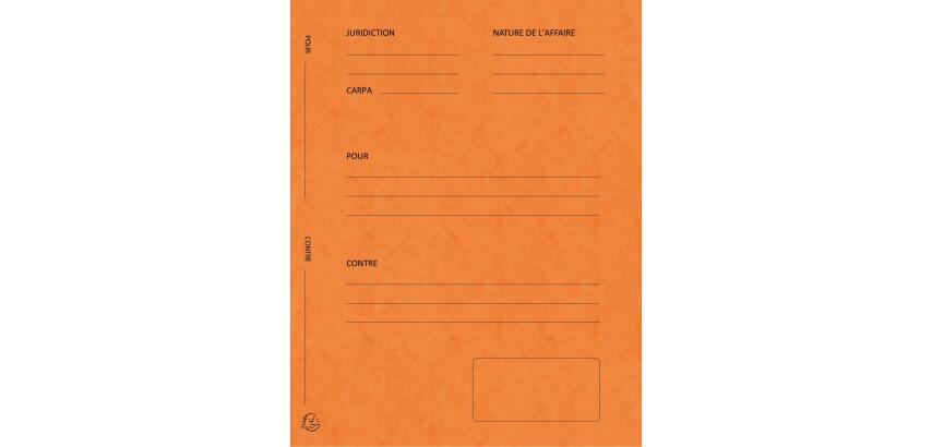 Pack of 25 printed legal folders Pour/Contre pressboard 25x32cm