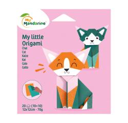 Mijn kleine Origami, Kat, 12 x 12 cm, 20F, 70g - Veelkleurig
