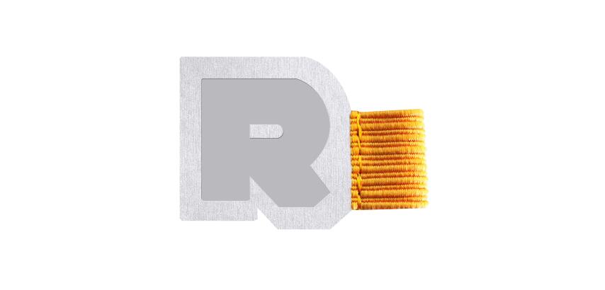 Rhodiarama porte-stylo autoadhésif 4x3 cm pour blocs carnets et agendas - Argent
