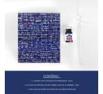 Le Mur des Je t'aime, Set de calligraphie 21x21 cm contenant une plume de verre, un flacon d'encre Rue de la Verrerie 10ml Jacques Herbin, un bloc de 60 feuilles de papier blanc 185g