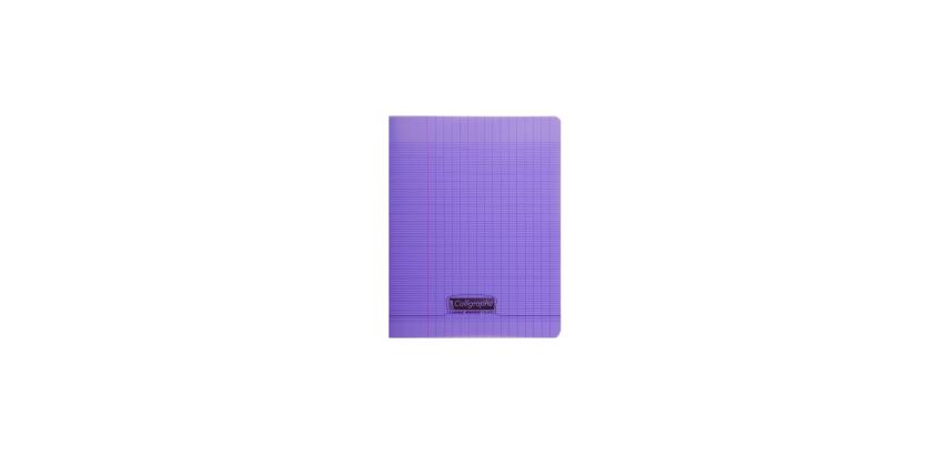 Cahier piqué 8000 POLYPRO 17x22 cm 32 pages grands carreaux 90 g - Violet