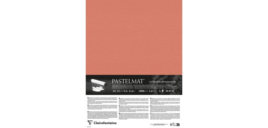 Pastelmat contrecollé 5 feuilles 24x32cm - Sanguine