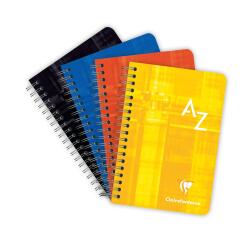 Adressbuch 9,5x14cm mit Doppelspirale, 90 Blatt kariert 90g - Sortiert