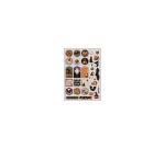 PAPIERS IMPRIMÉS, Bloc de 20 feuilles à motifs 160g/m2 au format A4 (21x29,7cm) + 1 idée créative - Halloween - Multicolore