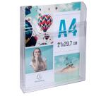 Distributeur de prospectus vertical A4 - Cristal