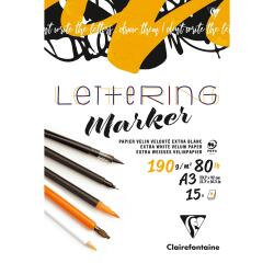 Lettering bloc collé 15F A3 190g
