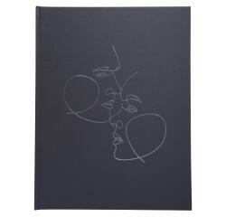 Guest book 100p silver 27x22cm Art black - Black