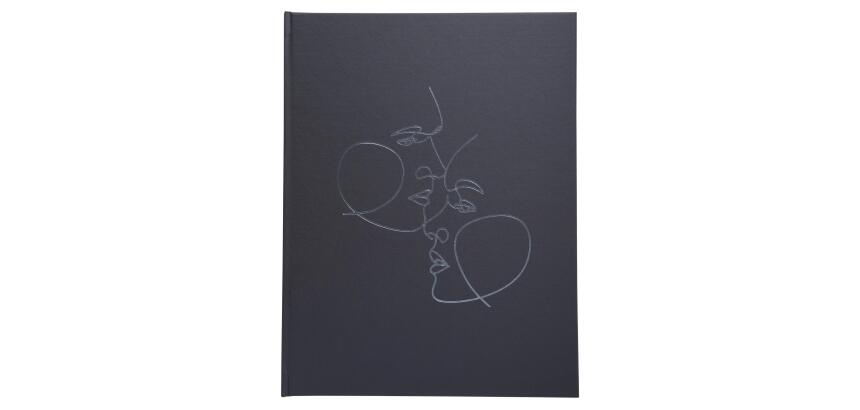Exacompta, Gästebuch100 Seiten silber, 27x22cm, Art elfenbein