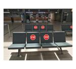 Panneau PP adhésif antidérapant Stop 30 cm - Rouge
