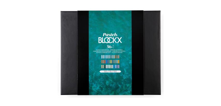 BLOCKX Wooden Box of 36 Soft Pastels - Snow