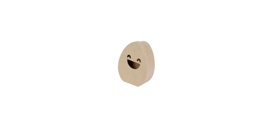 Boîte oeuf sourire S 4x10x12cm - Kraft
