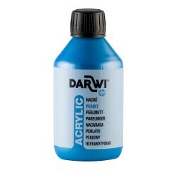 DARWI Perlmutt-Acrylfarbe, Flasche 250ml, Perlmuttblau - Perlmuttblau|
