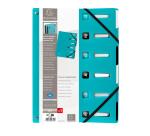 Trieur extensible 6 positions PP recyclé Titane - Couleurs assorties