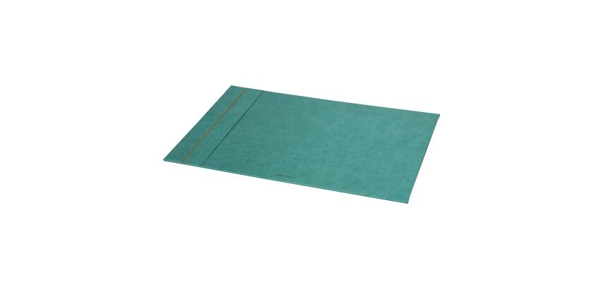 Rhodiarama sous-main rigide simili cuir italien 60x40 cm - Eau