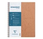 Carnet reliure intégrale Age Bag A4+ 160 pages détachables perforé 4 trous petits carreaux - Tabac