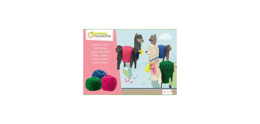 Boîte créative, Lamas en laine - Multicolore
