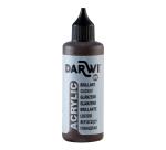 Darwi Flacon de 80 ml de Peinture Acrylique Universelle Brillante - Marron foncé