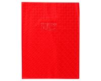 Protège-cahiers grain losange PVC 18/100ème avec porte-étiquette 24x32 cm - Rouge