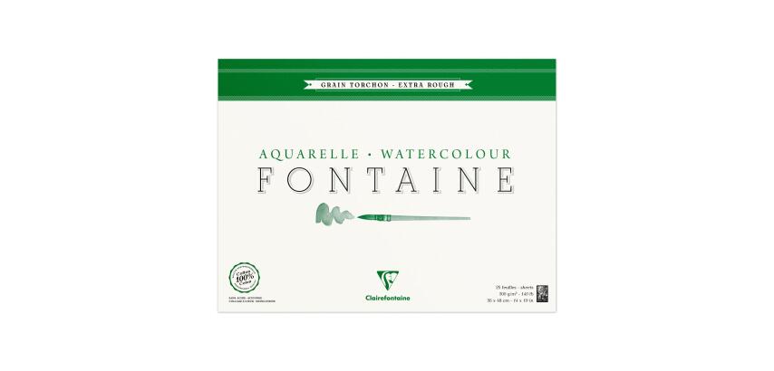 Fontaine bloc collé 4 côtés 25F 36x48cm 300g grain torchon