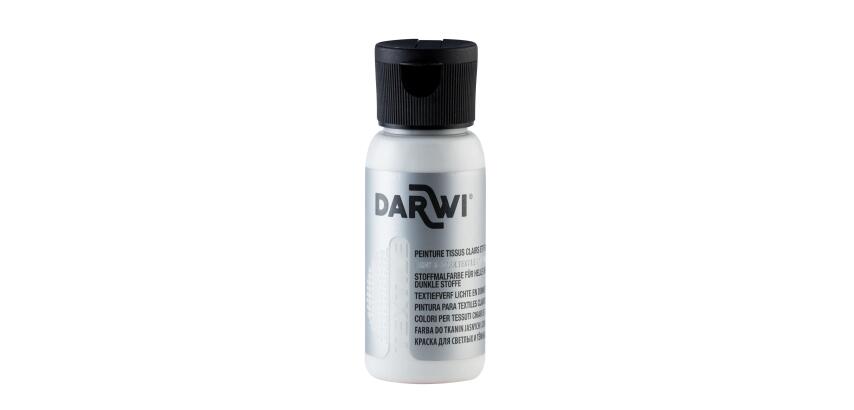 DARWI Flacon de 50 ml de Peinture Textile Opaque - Blanc
