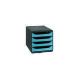 Module de classement Big Box 4 tiroirs Iderama - Turquoise