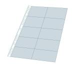 Pk 10 Punch Pockets PP 10 Bus Cards - Crystal