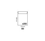 Versandtaschen haftklebend gestreiftes braunes Kraftpapier, B5 176x250mm, 90g, Kartonbox mit 250 Stück - Braun